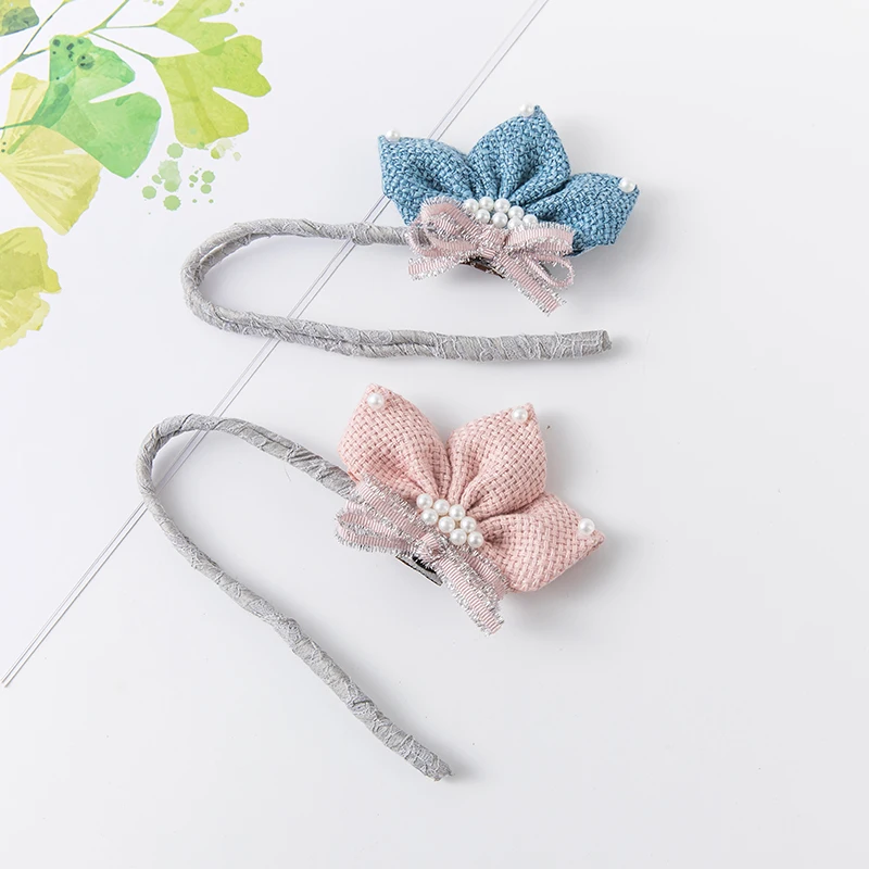 M MISM Lovely Children Full Cover Cloth Hair Styling Tools Exquisite Imitation Pearl Headwear Solid Crown Shape Magic Bun | Аксессуары