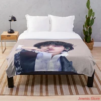 taehyung v throw blanket printing soft blanket throw on homesofabedding portable adult travel cover blanket