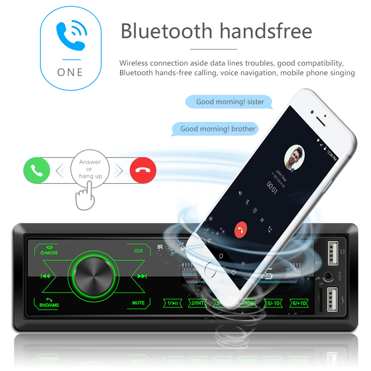 Автомобильный MP3-плеер M10 12 В постоянного тока 87 5-108 МГц FM-радио ЖК-экран Двойное