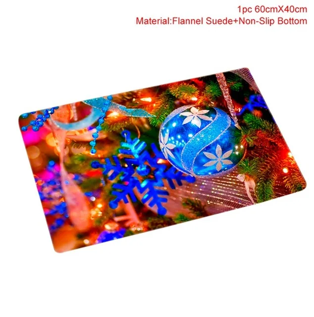 Xmas carpet18 Рождественский фланелевый ковер с Санта-Клаусом, рождественские украшения для дома, Рождественский, рождественский подарок, новогодний декор - Цвет: Xmas carpet18