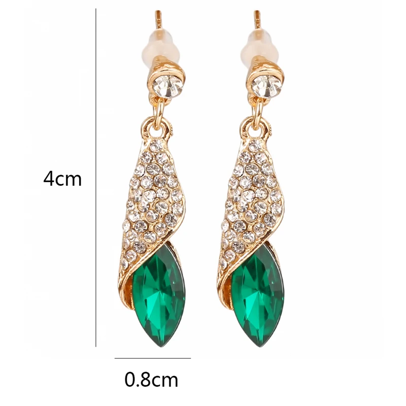 

4 Colors Girls Vintage Fashion Acrylic Tassel Earrings Women Crystal Water Drop Earrings Jewelry Wedding Pierced Dangle Earrings