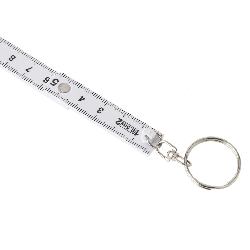 

M4YD 6 Folding Ruler Plastic Measuring Tool 2m and 0.5m Length Measuring Tool, Wood Work Measurement Tool, Compact Keychain