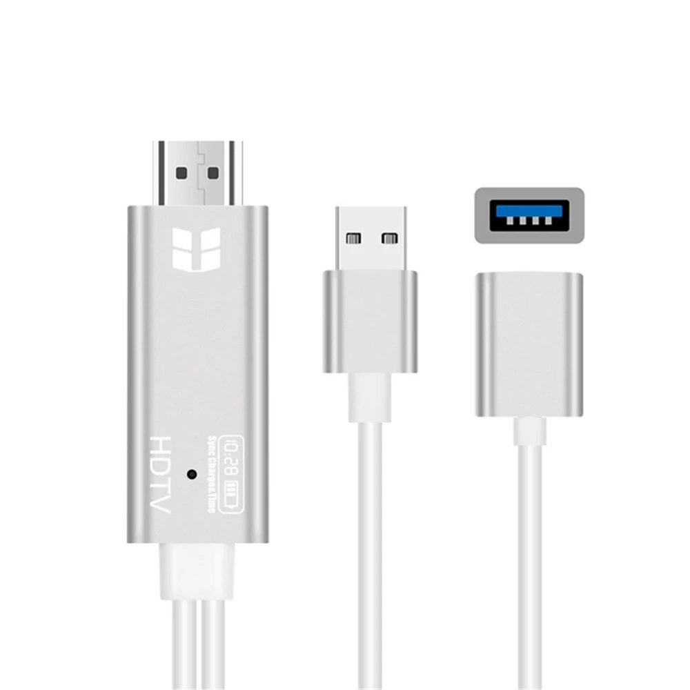 USB цифровой AV HDMI кабель адаптер ТВ проектор Plug And Play Экранирование зеркалирование