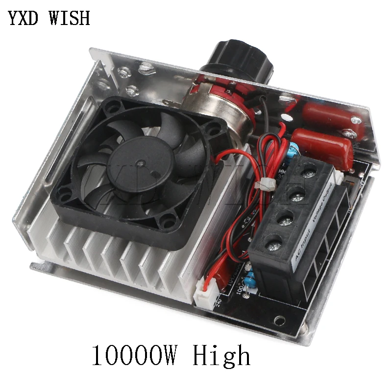 10000W AC110V 220V 75A SCR Напряжение регулятор Скорость контроллер Диммер термостат