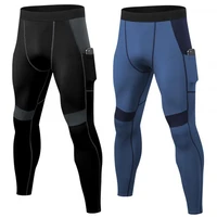 mens compression pants with pocket quick dry fit sportswear running tights men legging fitness training sexy sport gym leggings