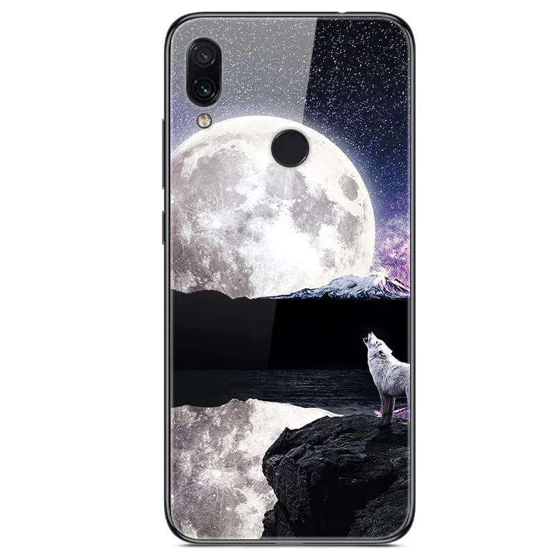 56 6,3 ''для xiaomi Redmi Note 7, чехол из закаленного стекла, мягкий бампер, 3D печать, чехол для xiaomi Redmi Note 7, Note7 Pro 7 S, чехол для телефона - Цвет: 56