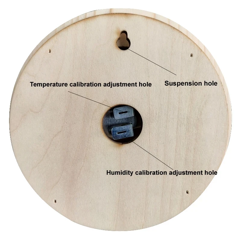 

Wood Sauna Thermometer Hygrometer Horizontal Durable Digital Sauna Room Accessories Indoor Humidity Temperature