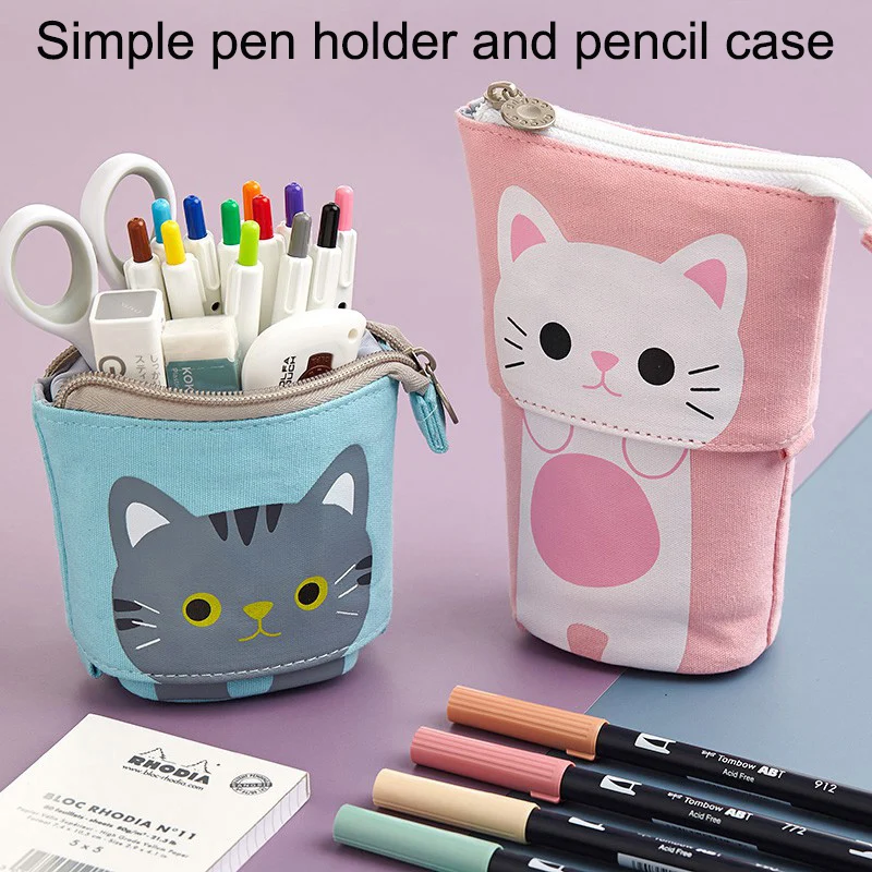 

Pop-up Pencil Case Cute Multifunctional Pen Holder Stationery School Office Supplies GDeals