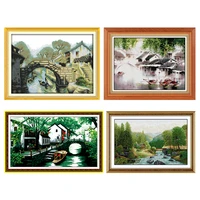 joy sunday embroidery needlework set stamped cross stitch kits print 11ct 14ct counted crafts memory of jiangnan home decor gift