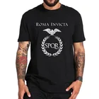 Футболка Roma Invicta SPQR, дышащая хлопчатобумажная хипстерская футболка в стиле древнего Рима с историей раннего Рима, европейский размер