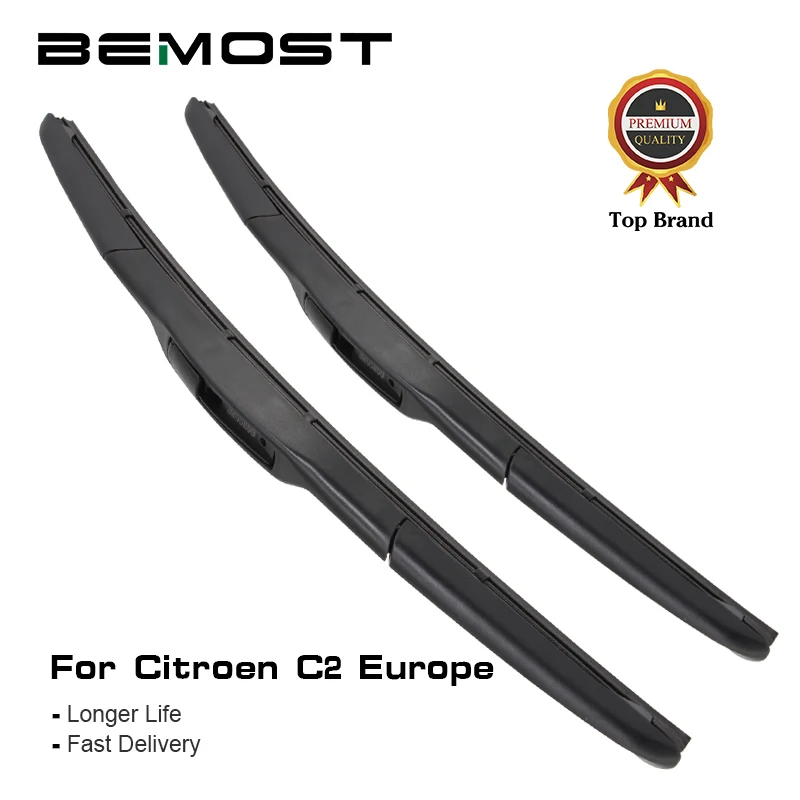 

BEMOST Car Front Windshield Wiper Blades For Citroen C2 Europe 24"+18" 2003 2004 2005 2006 2007 2008 2009 U Hook Car Styling