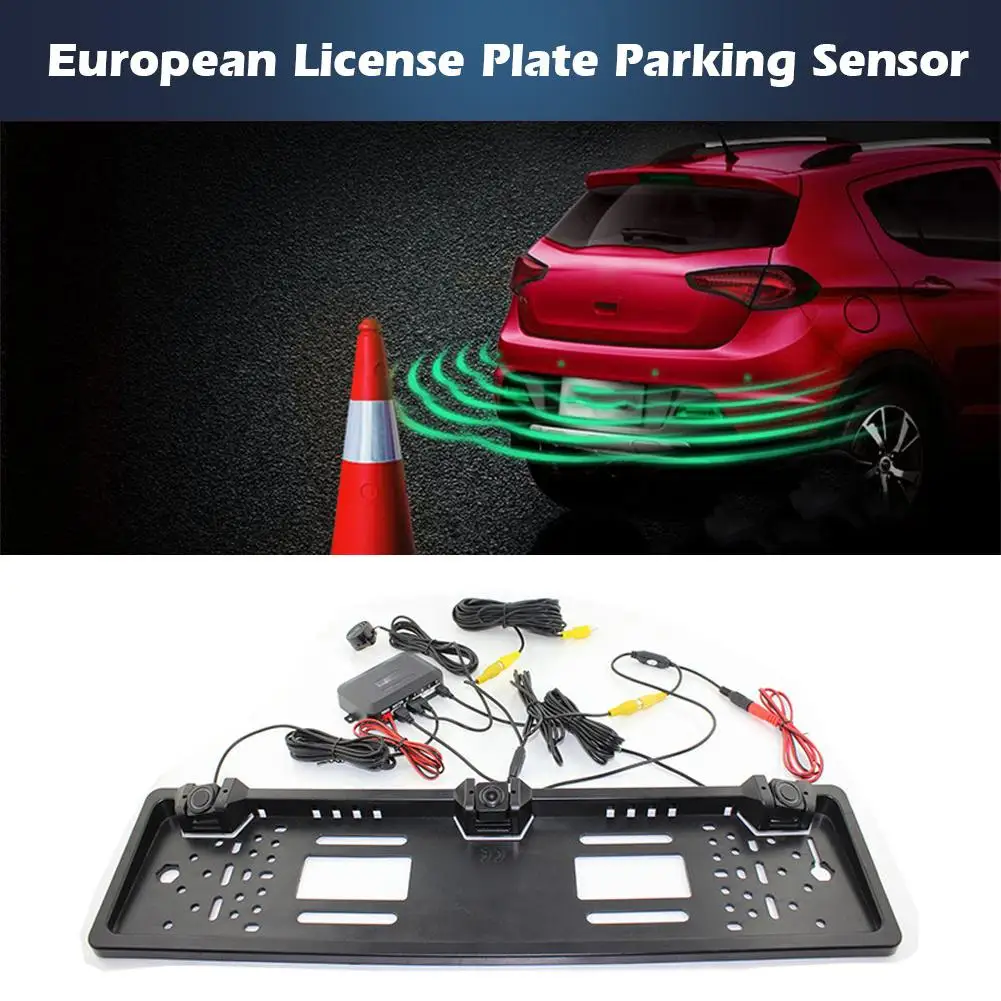 Автомобильный датчик парковки заднего хода Европейский номерной знак радар с