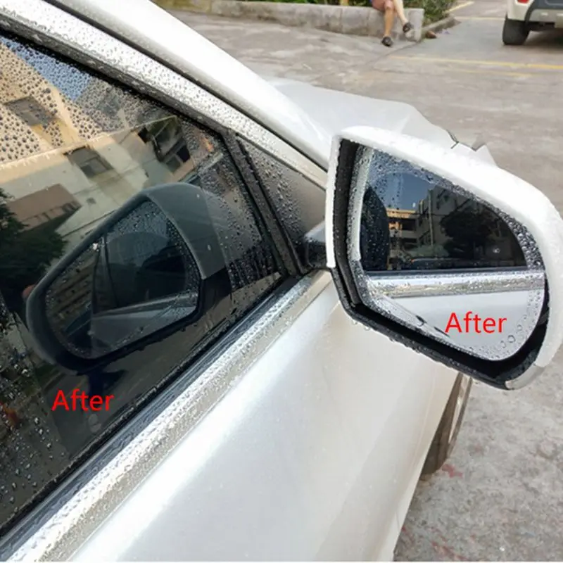 

1 Pair Car Anti Water Mist Film Anti Fog Coating Rainproof Hydrophobic Rearview Mirror Protective Film PET+ Nano Coating