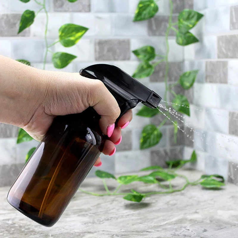 

6 Pcs Empty Glass Spray Bottles,Refillable Container for Essential Oils,Cleaning Product or Aromatherapy,Trigger Sprayer