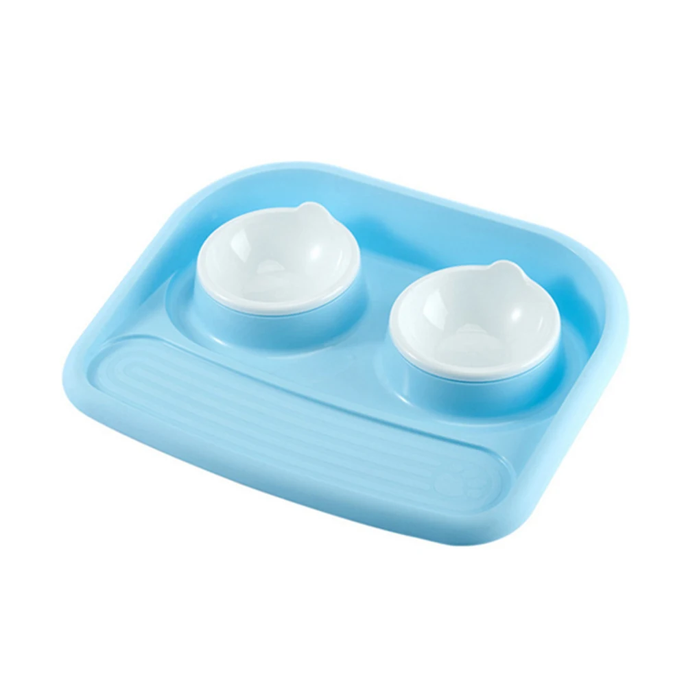 

Миска для еды, товары для кормления собак, устойчивые к брызгам и протечкам пластиковые миски случайных цветов для маленьких и средних соба...