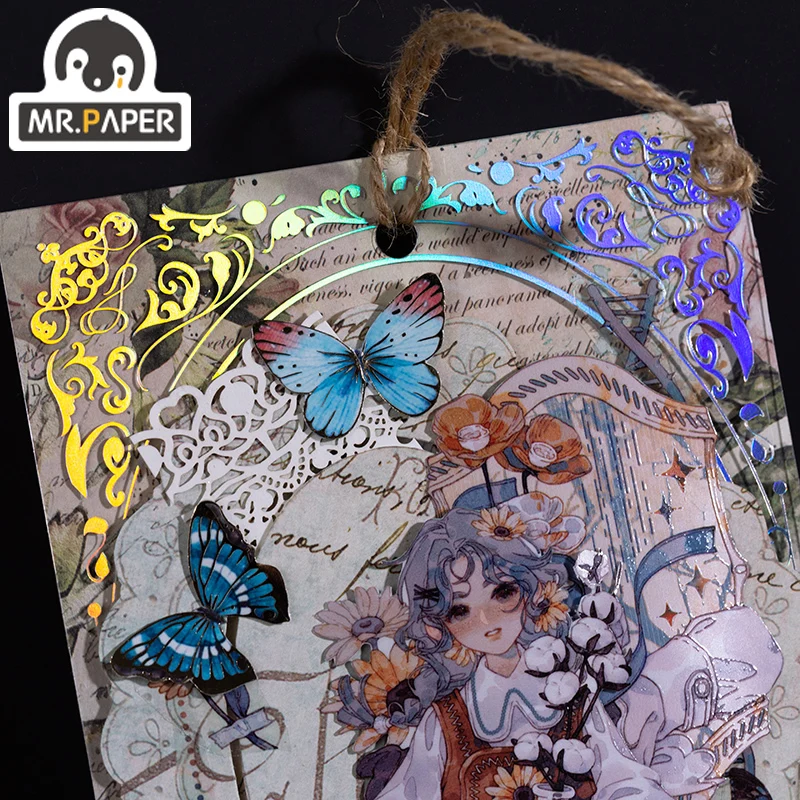 Mr.Paper 4 вида дизайна серии Dream And Poetry Collage Card ПВХ креативная простая ручная учётная