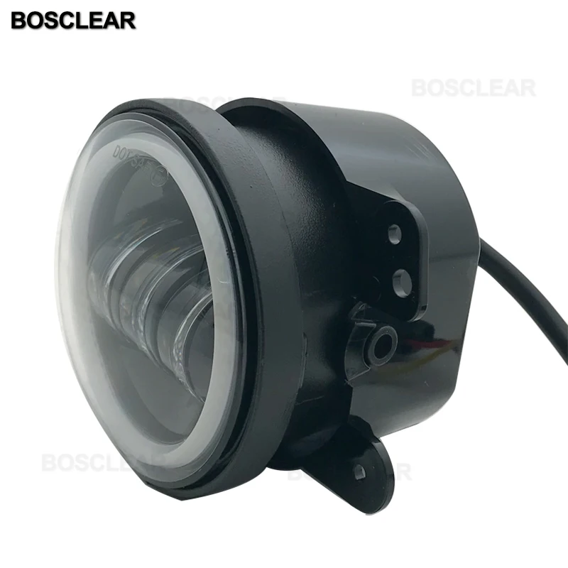 2pcs 4&quot 30W With Halo DRL Lamp LED Fog Light For 2007~2014 Jeep Wrangler JK LJ TJ Rubicon Sahara Dodge Journey Chrysler bosclear |