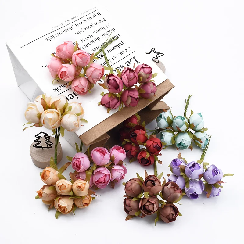 6 шт. декоративные свадебные цветы рождественские украшения для дома аксессуары