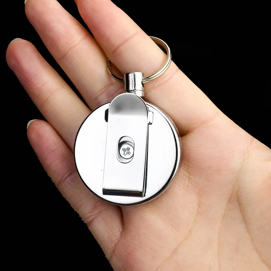 

Alloy Steel Wire Nylon Easy Pull Buckle Pendant ID Card Retractable Anti-theft Anti-lost Elastic Clip Puller KeychainAccessories