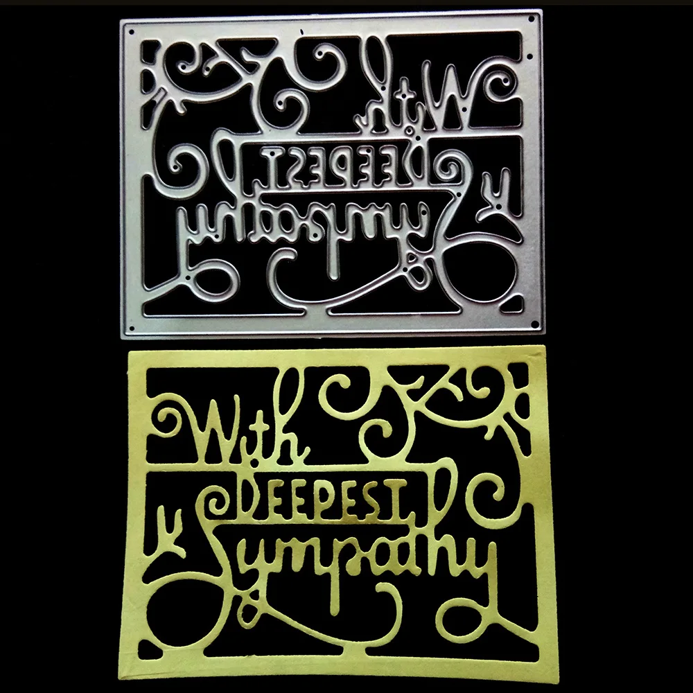 С глубокой симпатии слово штампы металла резки Скрапбукинг высечки DIY