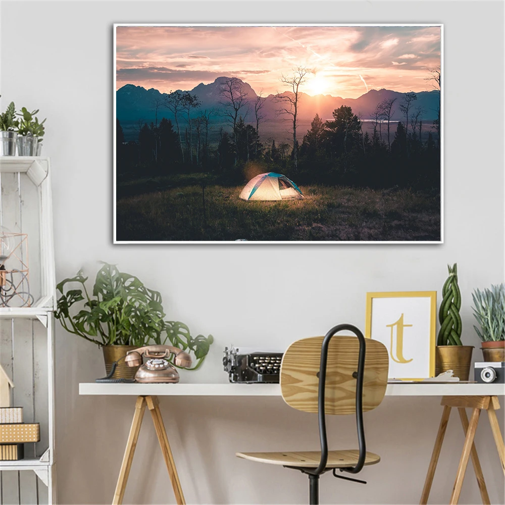 Настенные картины с изображением пейзажа и гор большой холст природа