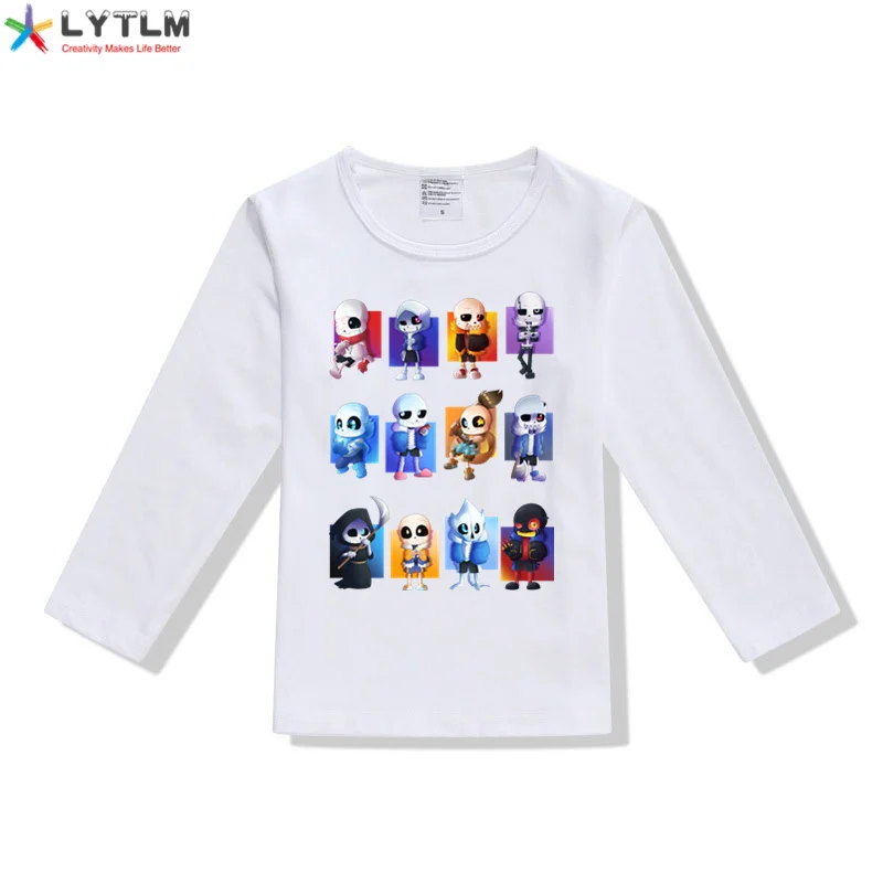 LYTLM топы для девочек зима 2019 футболка с надписью Game Undertale футболки маленьких