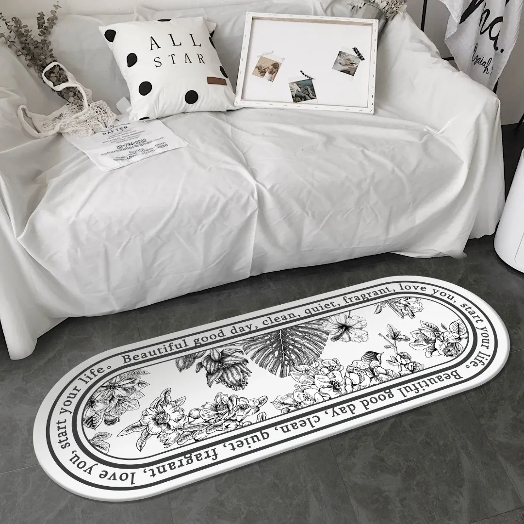 Впитывающий нескользящий коврик для спальни и ванной в скандинавском стиле | Дом