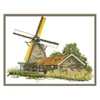 Ветряная мельница усадьба штампованный вышивка крестиком наборы для вышивки напечатанный холст рукоделие Наборы 11CT 14CT Diy ремесла украшение дома