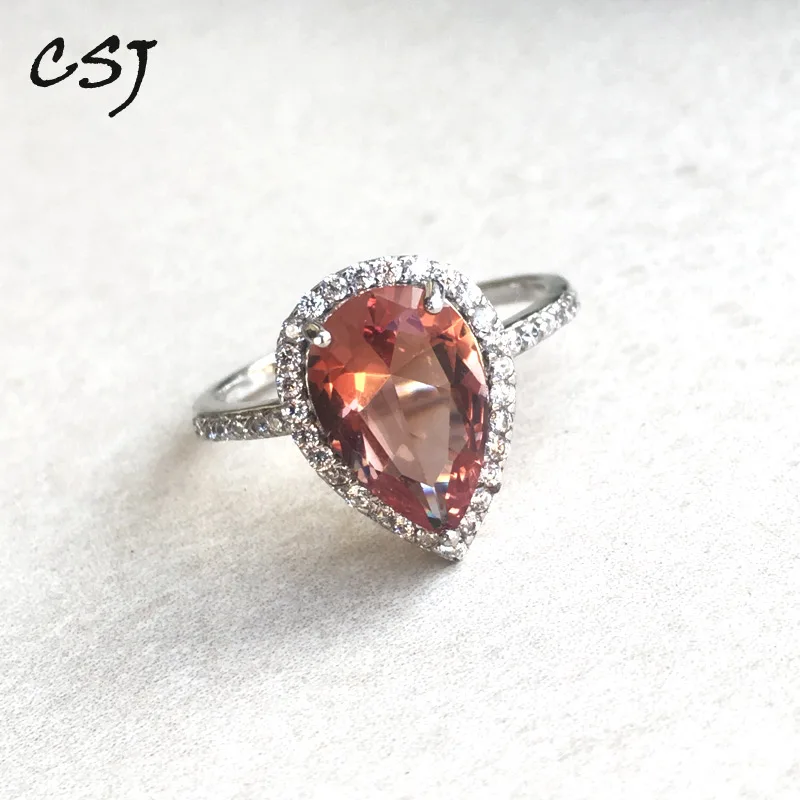CSJ элегантные кольца из зултанита Настоящее серебро 925 пробы камень цвет