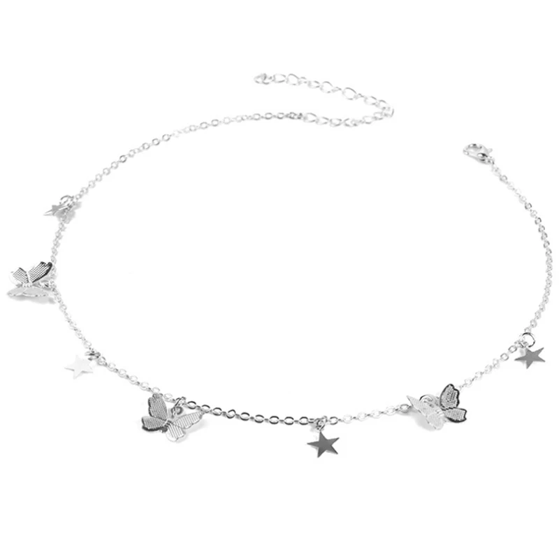 Ожерелье с подвеской бабочкой в эстетике K POP для женщин модная Готическая