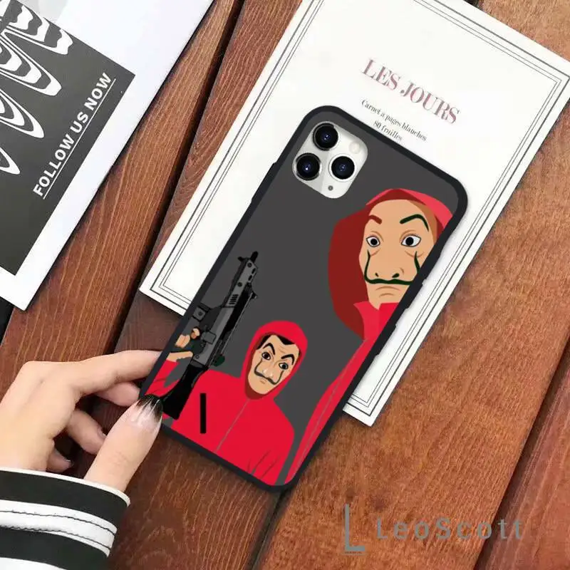 

Spain TV Money Heist House Paper Phone Cases for iPhone 11 12 pro XS MAX 8 7 6 6S Plus X 5S SE 2020 XR Soft silicone