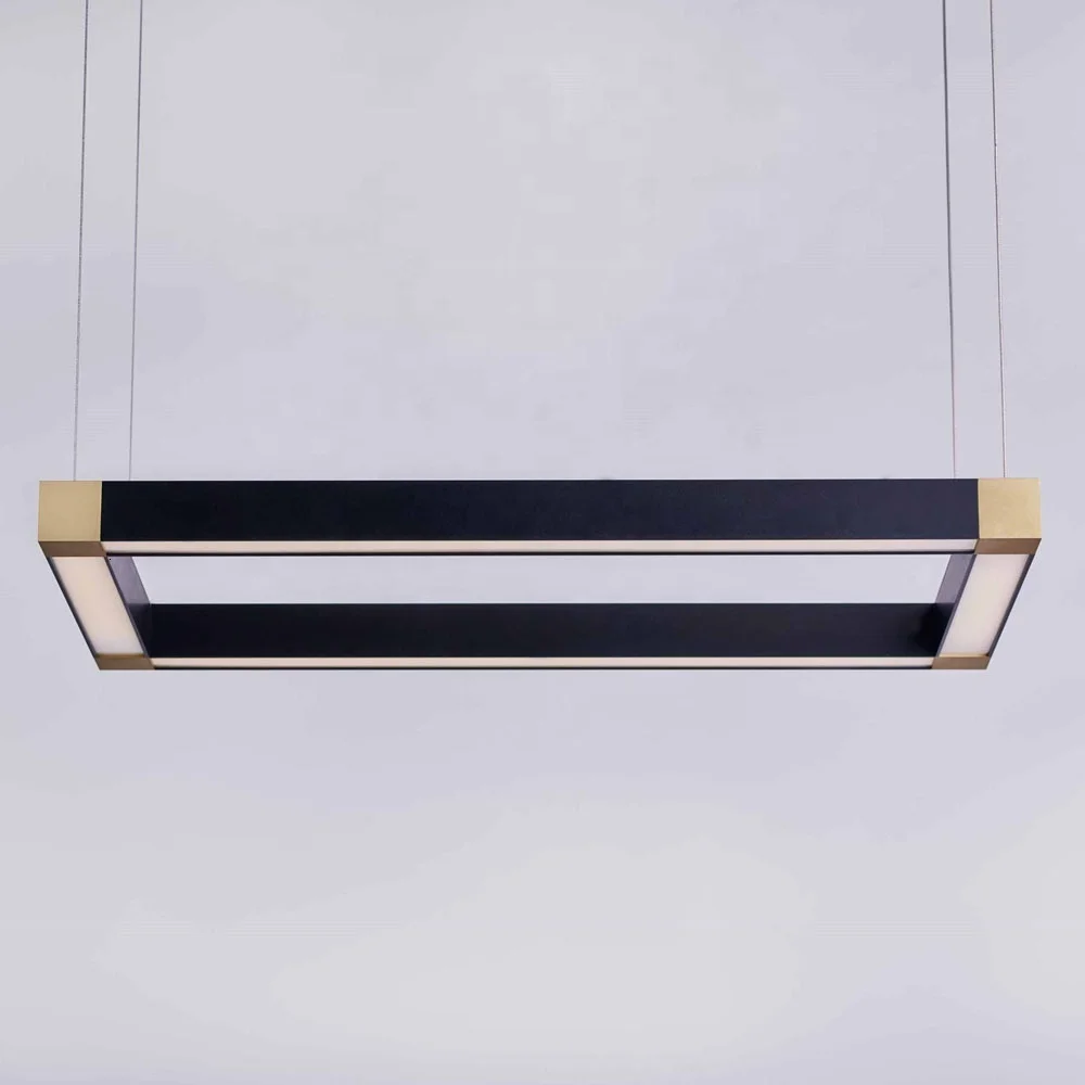 Индивидуальный размер роскошная квадратная светодиодная Подвесная лампа