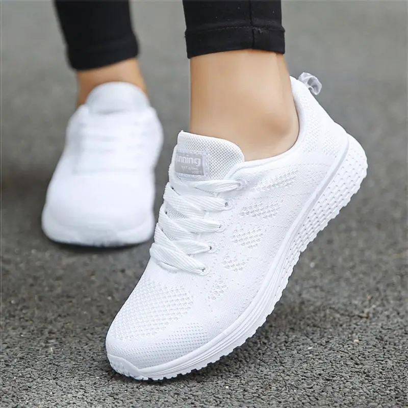 Oversize Summer Lightweight White Sports Shoes Womens Sneakers Run Shoes Sport Women Jogging Lady Fitness Female Tennis GME-0063
