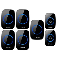 cacazi intelligent wireless doorbell waterproof 300m bell us eu uk plug smart family doorbell ring bell up home 60 chimes 220v