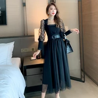 new arrival fashion high quality 2 pieces women sets mesh perspective sexy shirt and long a line skirt office lady women sets