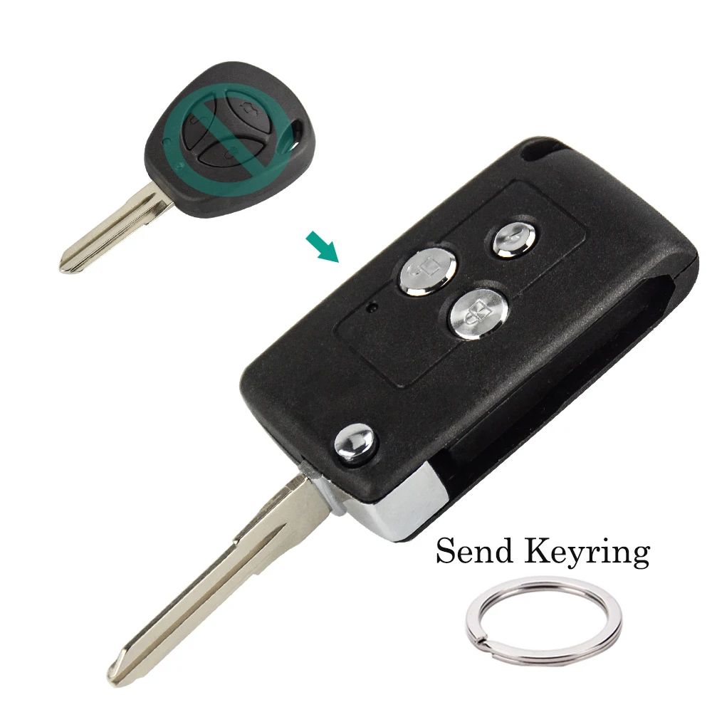Key Shell Чехол для ключей OkeyTech для Lada, чехол-органайзер, модифицированный откидной Складной Дистанционный Автомобильный ключ и брелок для ключей, запасные части, брелок, 3 кнопки - Количество кнопок: Key Shell