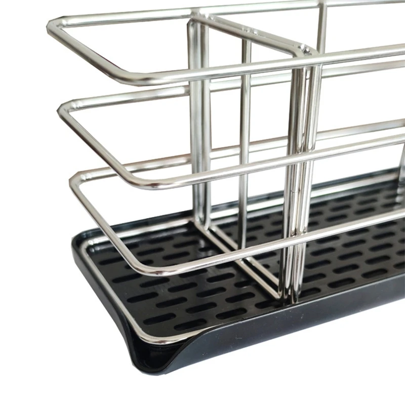 

Kitchen Sink Caddy Organizer Stainless Steel Sponge Soap Brush Holder with Drain Pan Kitchen Drying Rack Organizer