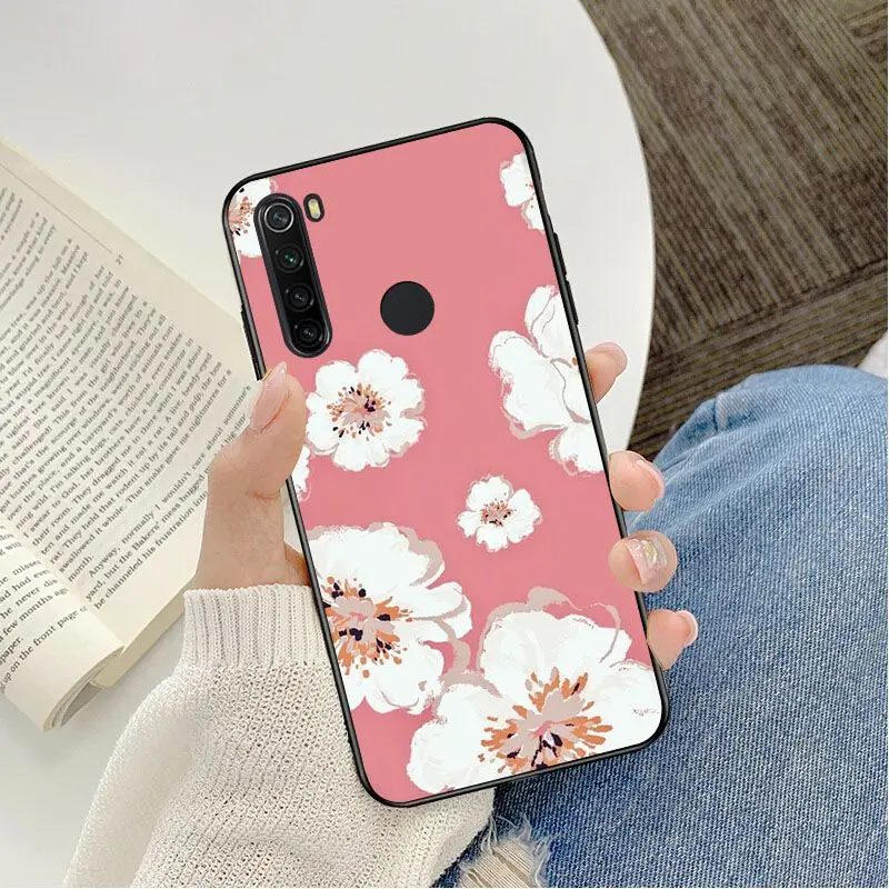 Красочные живописи тушью цветы задняя крышка чехол для телефона Redmi 8 K20 Note4 Note5 5A 7