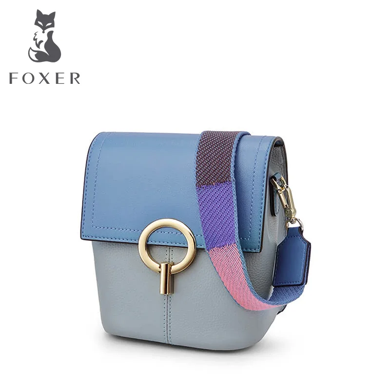 FOXER,, дизайн, Воловья кожа, сумки-мессенджеры для женщин, кожа, маленькая, Qute, сумки через плечо, женские, цветные, мини, кожа, сумка-мешок для женщин