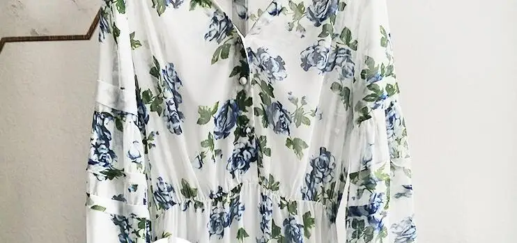 Женское тонкое длинное платье с цветочным принтом новые весенне-летние