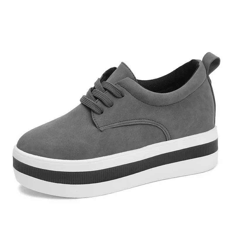 

Women Flats Sneakers Shoes Spring Moccasin Fashion Creepers Shoes Lady Loafers Ladies Slip on 5CM Platform Shoes 2019