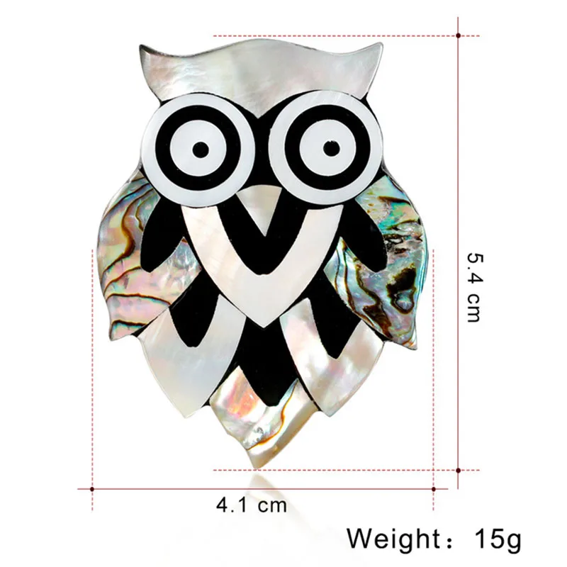 

Vintage High-grade Shell Material Woodpecker Owl Birds Brooches Women Men Brooch Dress Jewelry