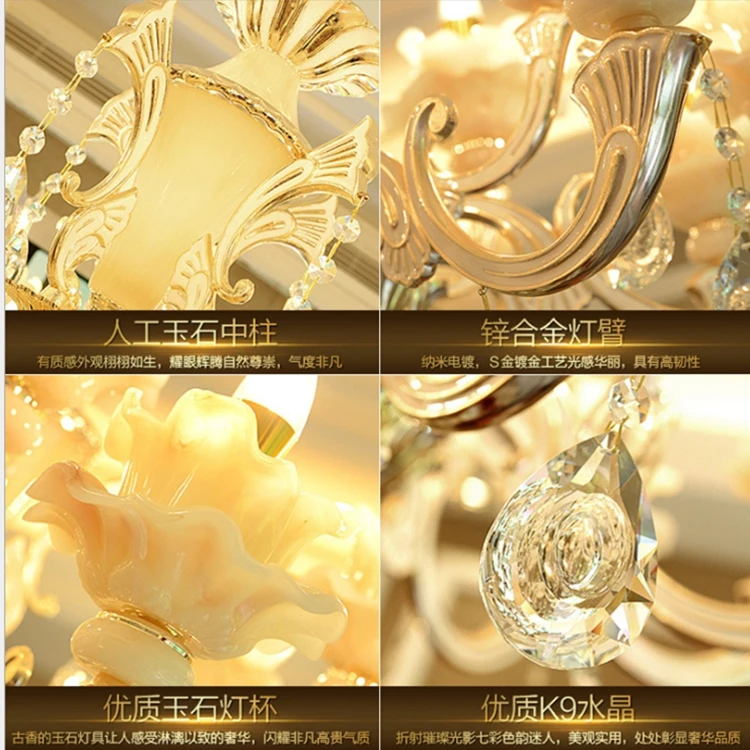 

Tiktok Amazing Crystal Pendant chandelier led lustre cristal 110-240V E14 Living Room Restaurant Bedside Light hotel fixture