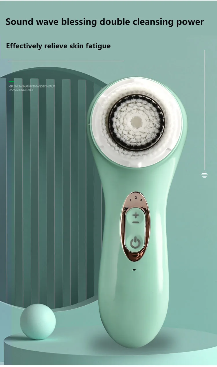 

LEMONWALD Facial Cleansing Brush Ultrasonic Facial Cleanser Brush Waterproof Face Cleaner For Blackhead Remover Pore Cleaner