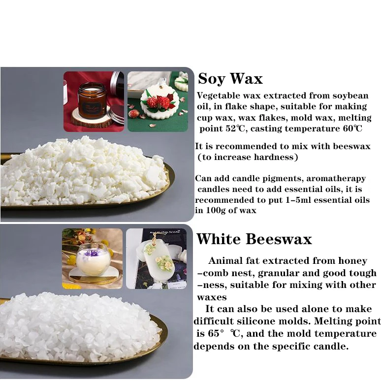 Высококачественные хлопья из чистого соевого воска ароматические свечи