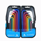 18 шт. Набор шестигранных ключей разных цветов, Набор L-образных ключей, Метрическая звезда, длинная рукоятка, шестигранный ключ, набор хром-ванадиевой стали промышленного класса