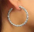 Большие серьги-кольца из металла с многослойным покрытием, популярные женские ювелирные изделия, серьги с кристаллами оптом и в розницу