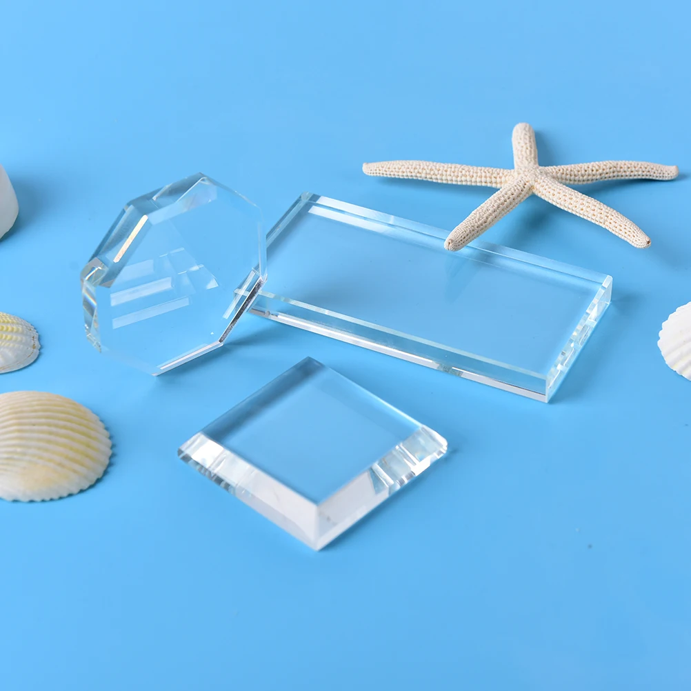 1 шт. прозрачная стеклянная пигментная краска палитра смешивающая лопатка