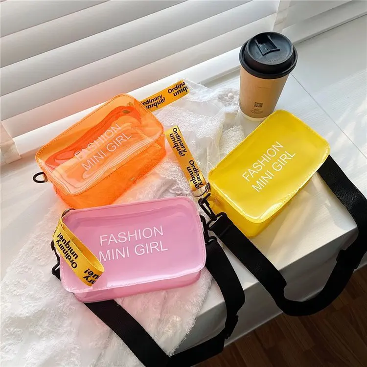 

Fashion Women Small Square Shoulder Bags Candy Color Ladies Transparent Jelly Crossbody Bag Female Girls Purse Handbags Bolso