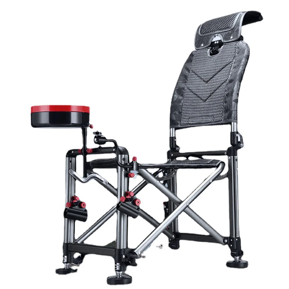 저렴한 새로운 스타일 낚시 의자 낚시 의자 야외 모든 지형 알루미늄 안락 의자 접이식 다기능 휴대용 낚시 장비 의자